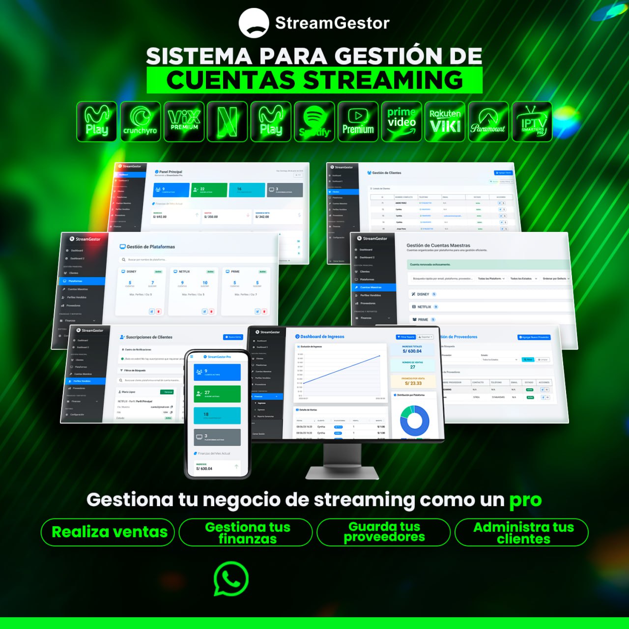 StreamGestor Dashboard Preview